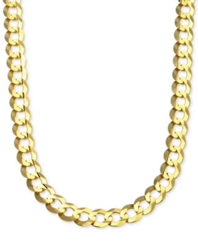 Italian Gold Curb Link Chain Necklace Collection 10mm In 10k Gold