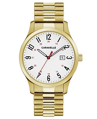 Caravelle Designed by Bulova Men's Gold-Tone Stainless Steel Bracelet Watch 40mm