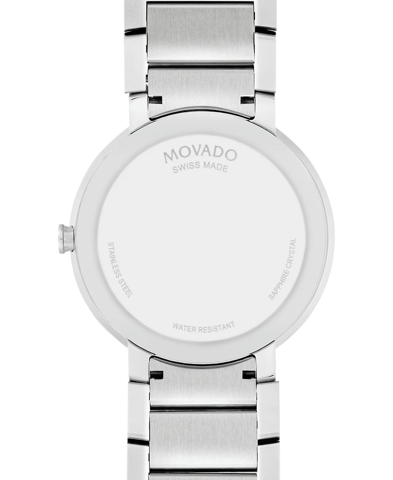 Movado Men's Swiss Sapphire Stainless Steel Bracelet Watch 39mm