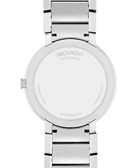 Movado Men's Swiss Sapphire Stainless Steel Bracelet Watch 39mm