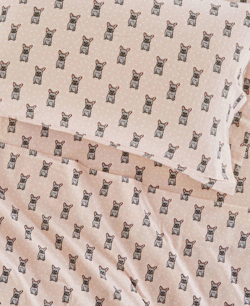 Madison Park Novelty Printed Cotton Flannel -Pc. Sheet Set