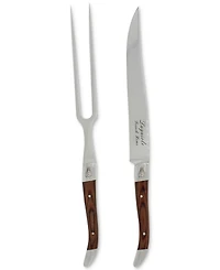 French Home Laguiole Pakkawood Carving Knife and Fork Set.