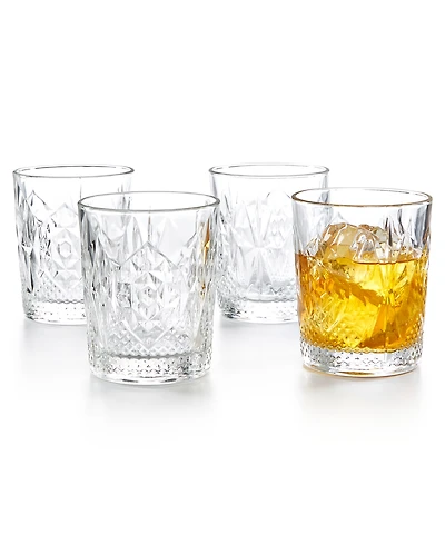 Bormioli Rocco Stone Double Old Fashioned Glasses, Set of 4
