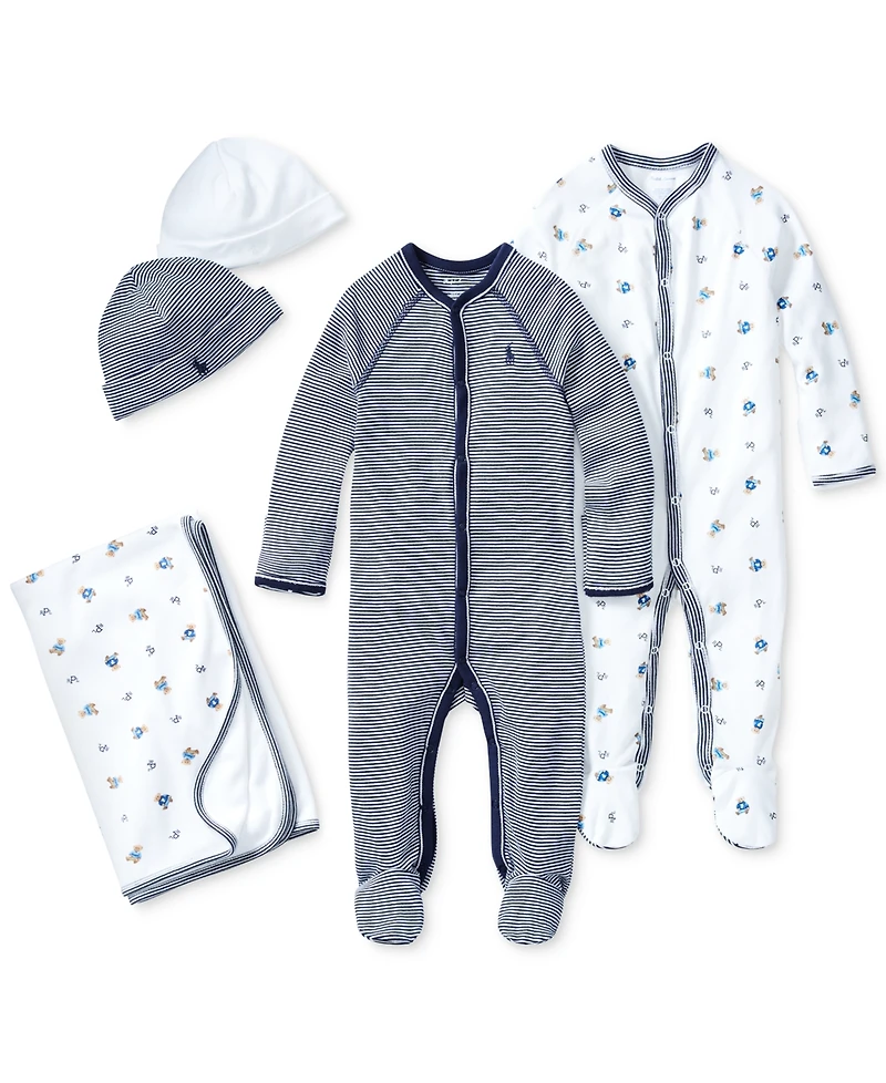 Polo Ralph Lauren Baby Boys Striped Cotton Coverall