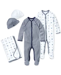 Polo Ralph Lauren Baby Boys Striped Cotton Coverall