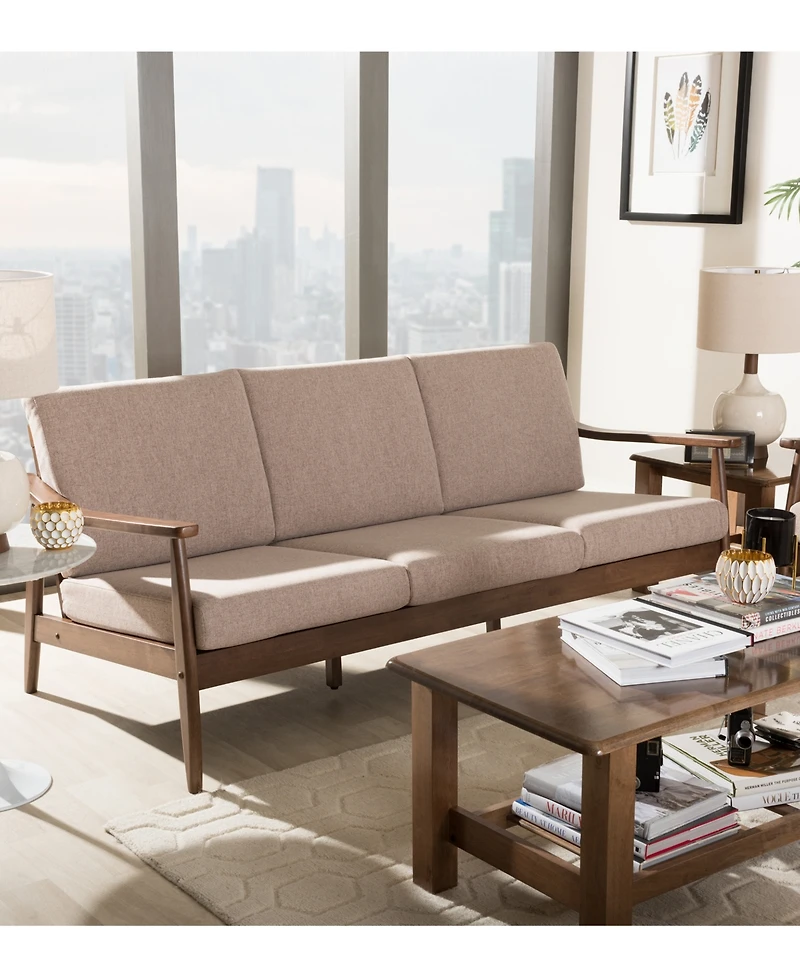 Ambelin 72" Faux Leather Sofa