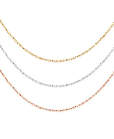 Italian Gold 14k Gold 14k White Gold 14k Rose Gold Necklaces 16 20 Perfectina Chain