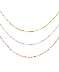 Italian Gold 14k Gold 14k White Gold 14k Rose Gold Necklaces 16 20 Perfectina Chain