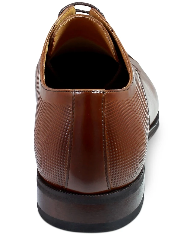 macy's brown dress shoes men Alfani Men's Jeffersonn Genuine Leather Lace Up Dress Shoes, Macy's Exclusive - Dark Tan Leather