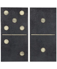 Ink+Ivy 'Two Black Dominoes' Gel-Coated 2-Pc. Canvas Wall Art Set
