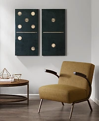 Ink+Ivy 'Two Black Dominoes' Gel-Coated 2-Pc. Canvas Wall Art Set