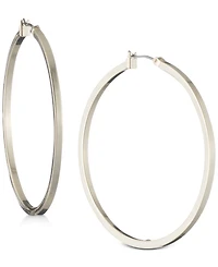 Dkny 2" Thin Hoop Earrings