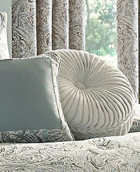 J Queen New York Giovani Tufted Decorative Pillow, 15" Round