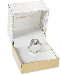 Charter Club Double Halo Crystal Center Ring, Created for Macy's