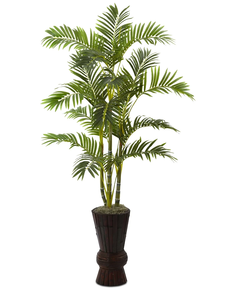 Nearly Natural 62" Areca Palm Tree with Decorative Planter