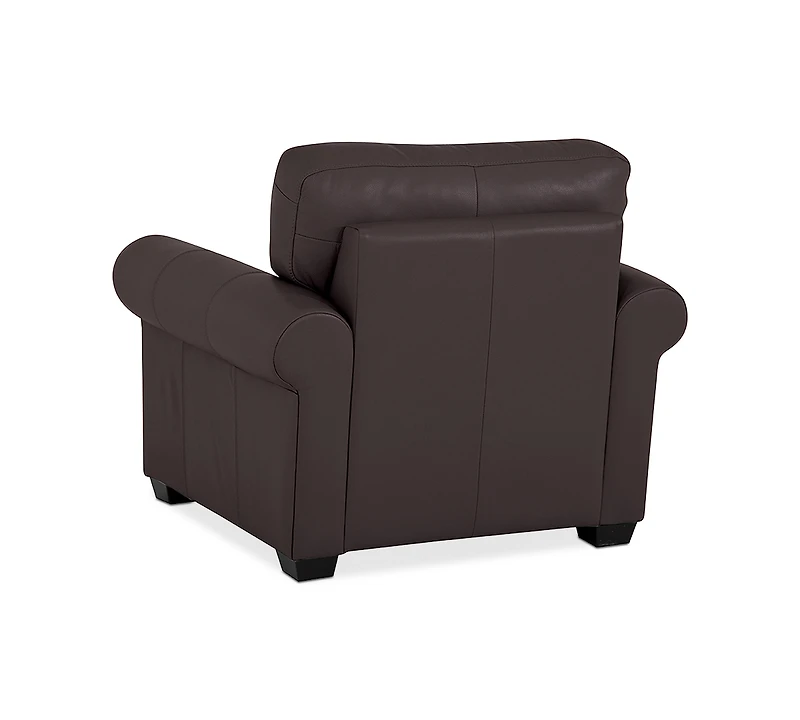 Orid 36" Leather Roll Arm Chair, Created for Macy's