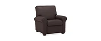 Orid 36" Leather Roll Arm Pushback Recliner, Created for Macy's