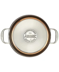 Anolon Nouvelle Copper Luxe Hard-Anodized Nonstick Cookware Set, 3-Piece, Sable