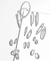 Diamond Small Hoop Earrings in 14k White Gold (1-1/2 ct. t.w.)