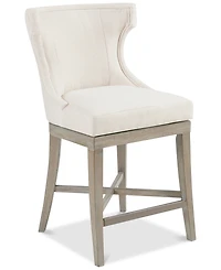 Madison Park Carson 25.25" High Counter Stool with Swivel Seat