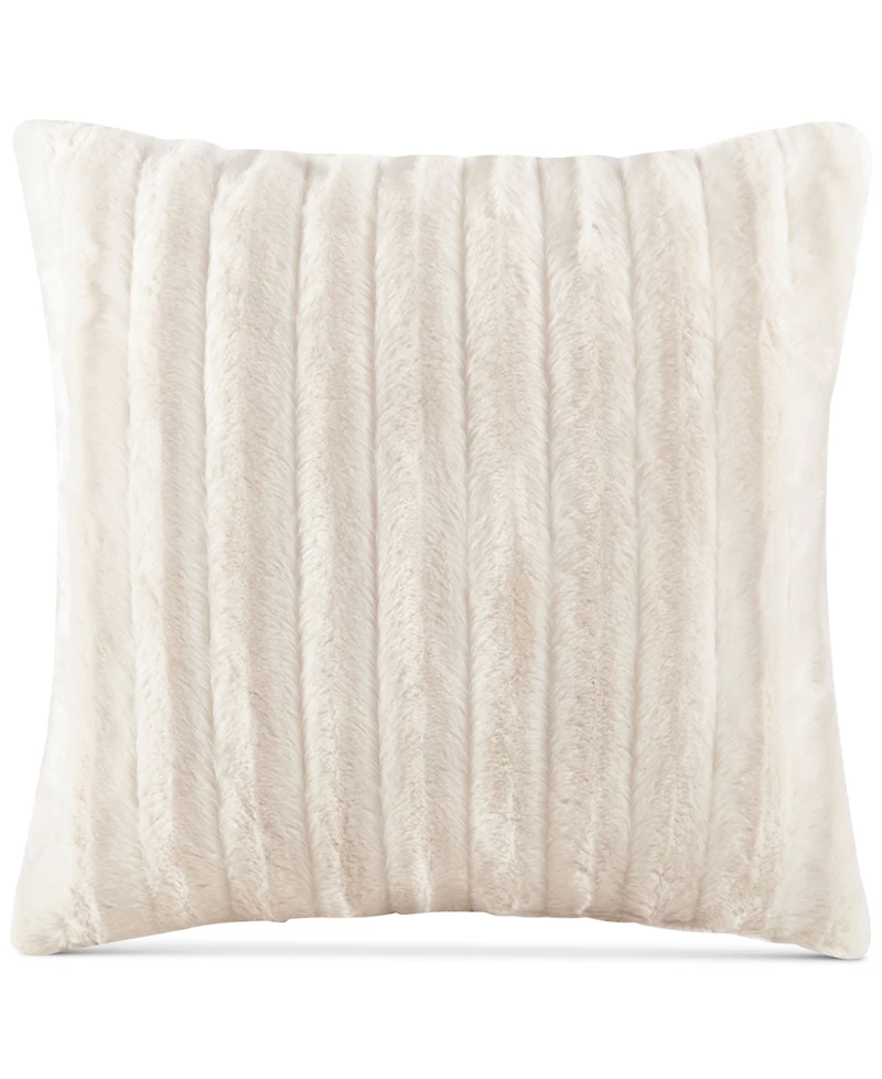 Madison Park Duke Ribbed Faux-Fur Decorative Pillow, 20" x