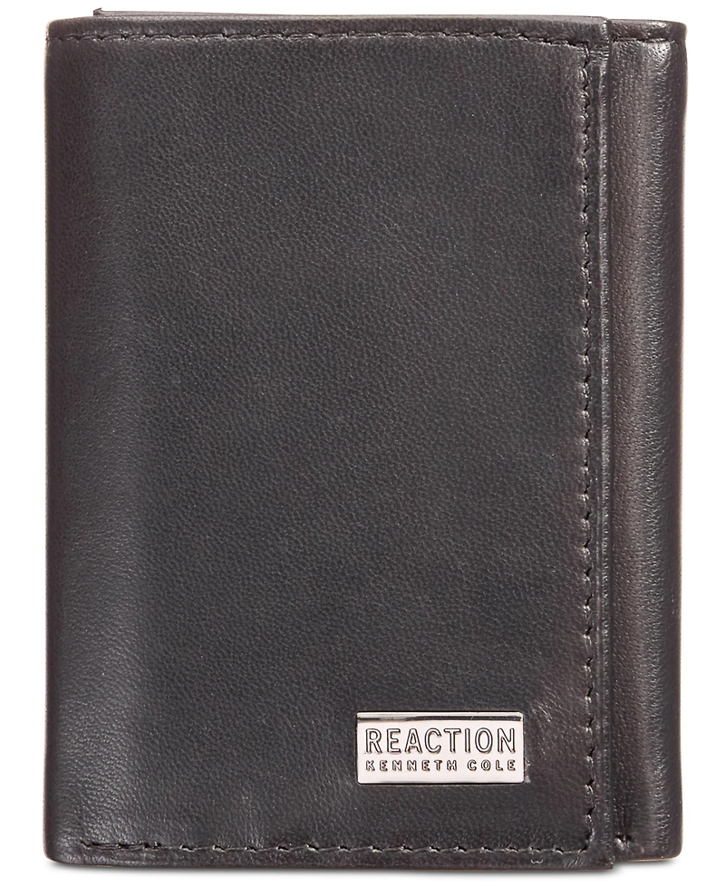 Kenneth Cole Reaction Men's Nappa Leather Extra-Capacity Tri-Fold Wallet