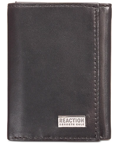 Kenneth Cole Reaction Men's Nappa Leather Extra-Capacity Tri-Fold Wallet