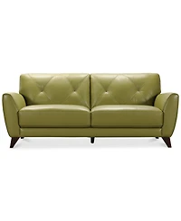 Myia 82" Tufted Back Leather Sofa, Created for Macy's