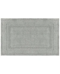 Jean Pierre Racetrack Stonewash Cotton Bath Rug, 21" x 34"