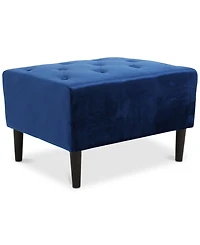 Gentry Tufted Velvet Ottoman
