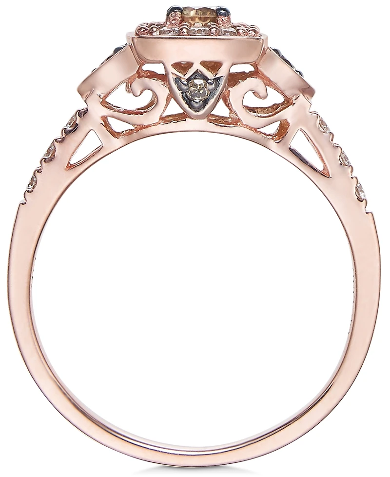 Chocolate by Petite Le Vian and White Diamond Ring (3/8 ct. t.w.) 14k Rose, Yellow or Gold