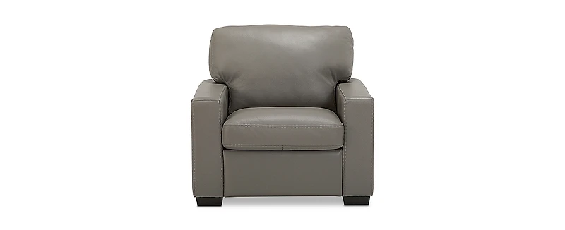 Ennia 36" Leather Armchair, Created for Macy's