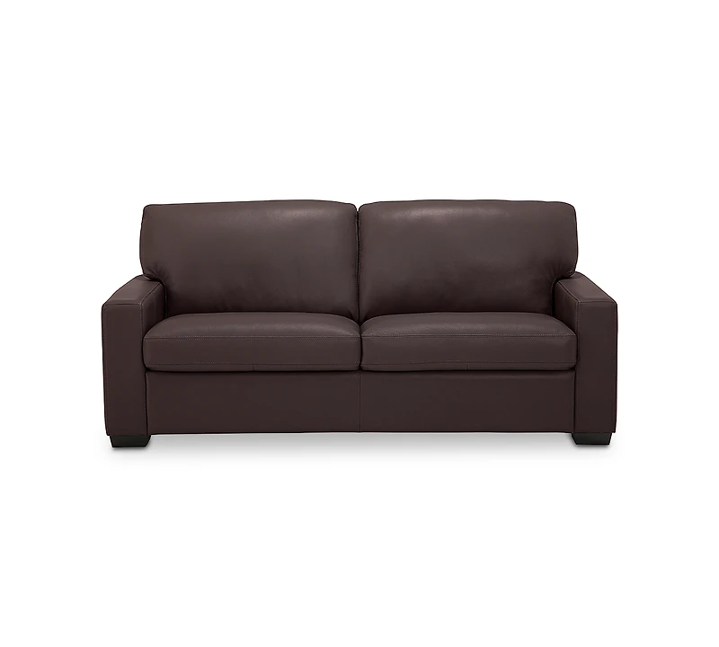 Ennia 75" Leather Apartment Sofa, Created for Macy's