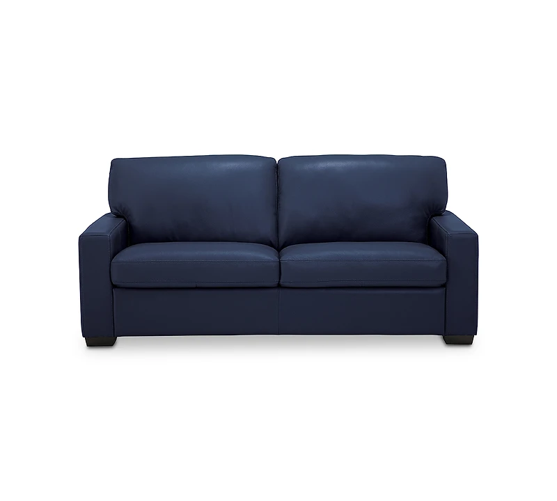 Ennia 75" Leather Apartment Sofa, Created for Macy's