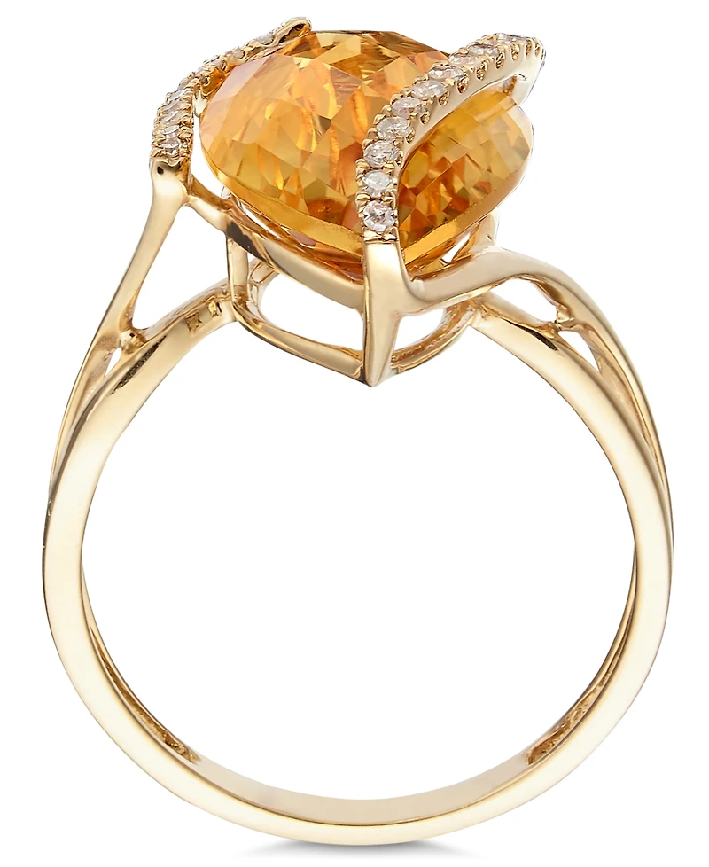 Effy Marquise-Cut Pink Amethyst (6-7/8 ct. t.w.) and Diamond (1/8 Wrap Ring 14k Gold (Also Citrine & London Blue Topaz)