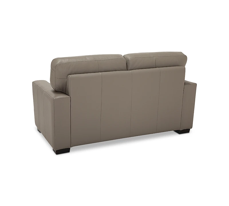 Ennia 59" Leather Loveseat, Created for Macy's