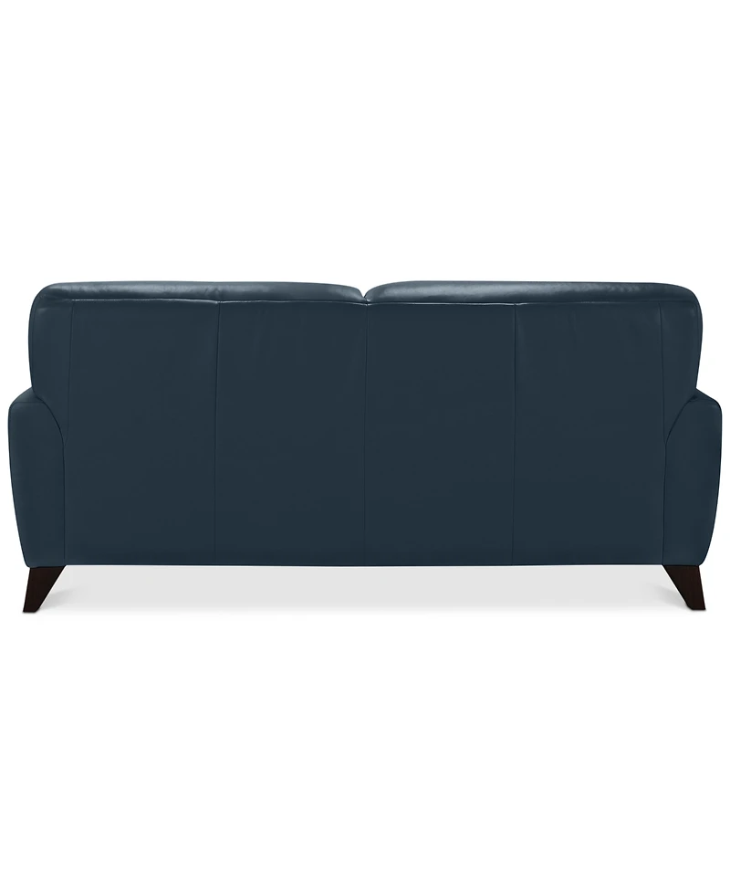 Myia 82" Tufted Back Leather Sofa, Created for Macy's