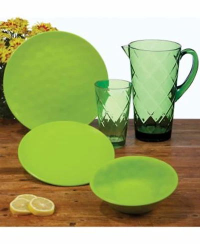 Certified International Green Melamine Dinnerware