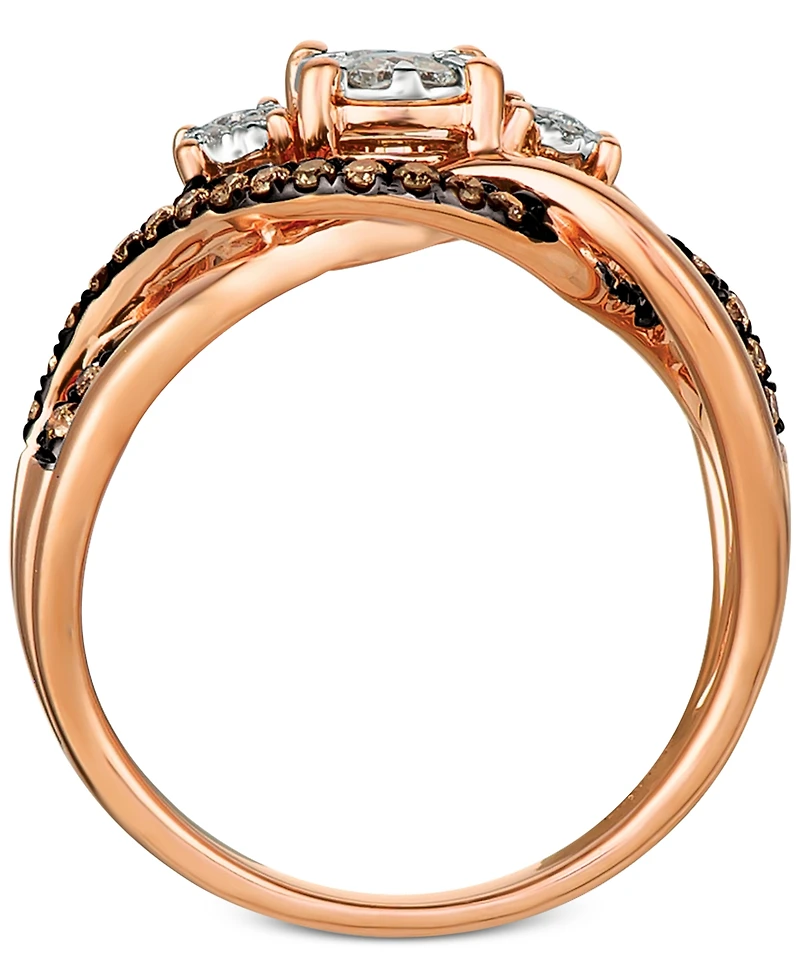 Le Vian Chocolatier Diamond Ring (3/8 ct. t.w.) 14k Rose Gold (Also Available Two-Tone White & Yellow or Gold)