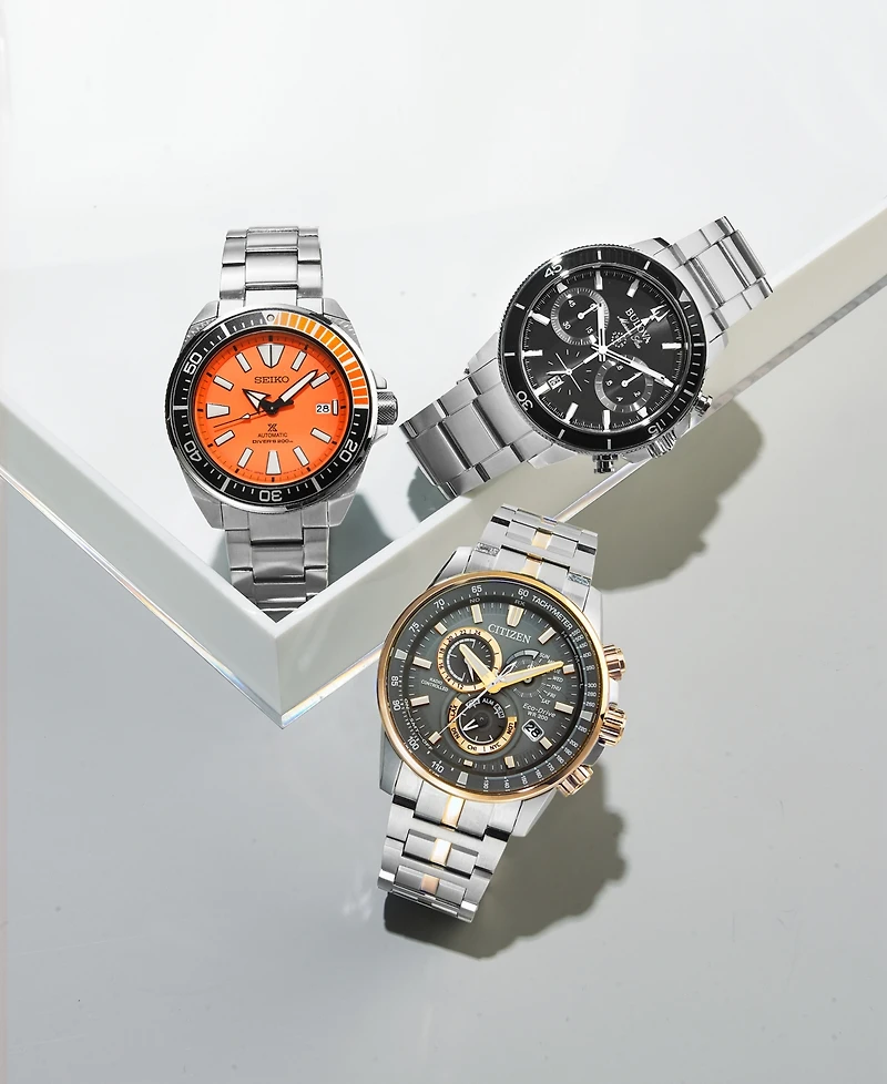 Bulova Men's Chronograph Marine Star Stainless Steel Bracelet Watch 45mm