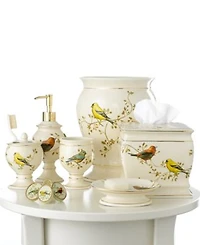 Avanti Gilded Birds Gold Accent Ceramic Bath Accessories