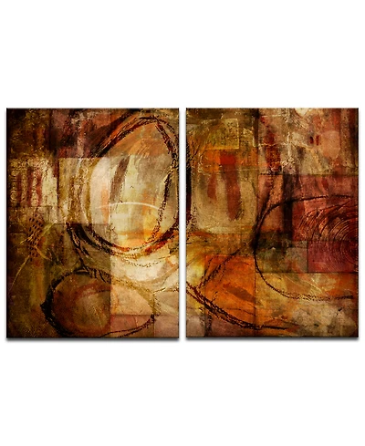 Ready2HangArt 'Earth Tone Abstract Iii' 2-Pc. Oversized Canvas Art Print Set
