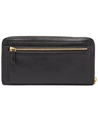Fossil Logan Leather Zip Around Clutch Wallet