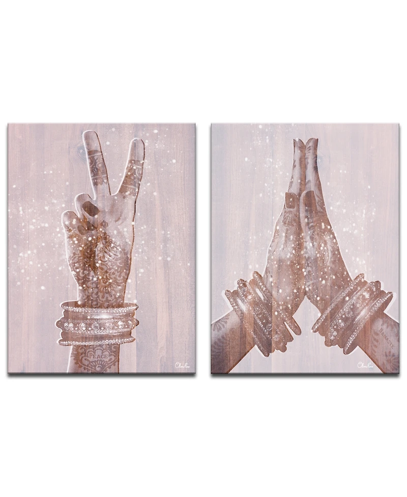 Ready2HangArt 'Peace and Namaste' Inspirational 2-Pc. Canvas Wall Decor Set