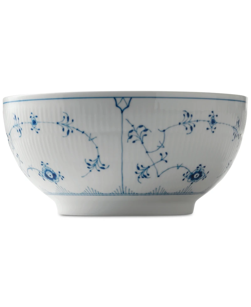 Royal Copenhagen Blue Fluted Plain Large 9.5" Serving Bowl