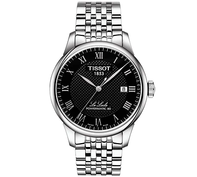 Tissot Men's Swiss T-Classic Le Locle Powermatic 80 Gray Stainless Steel Bracelet Watch 39.3mm