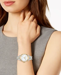 Bulova Women's Sutton Diamond-Accent Two-Tone Stainless Steel Bracelet Watch 32.5mm