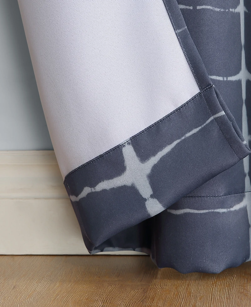 Saki Shibori Print Blackout Grommet Curtain Panel