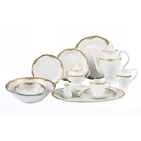 Lorren Home Trends Catherine 57-Pc. Dinnerware Set, Service for 8