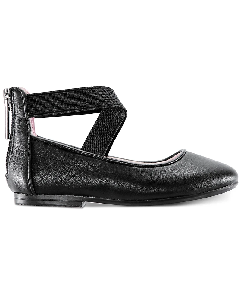 Nina Big Girls Marissa Crisscross Ankle Strap Ballet Flat